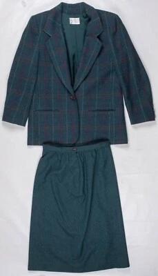 Conjunto de 12 traje chaqueta falda vintage Miss Pendleton Woolen Mills lana virgen para mujer Foto 1 de 4