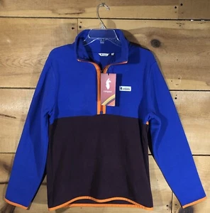 NWT Cotopaxi Amado Fleece Pullover 1/2 Zip Mens Size Small Outdoors Blue/Wine - Picture 1 of 12
