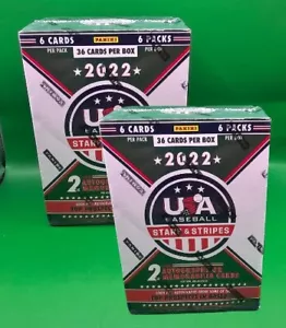 2x 2022 Panini USA Baseball Stars & Stripes Blaster Box New Factory Sealed - Picture 1 of 1