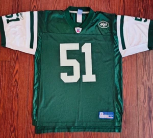 New York Jets NFL - Reebok Vintage On Field Jonathan Vilma Jersey - Mens L - Picture 1 of 6