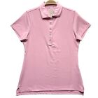 Peter Millar Top Womens Small Palmer Pink Crown Sport Button Polo UPF Golf Shirt