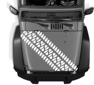 ADESIVO IN VINILE TRACCIA PNEUMATICO OFF ROAD 4X4 BIANCO + OMAGGIO - Foto 1 di 7