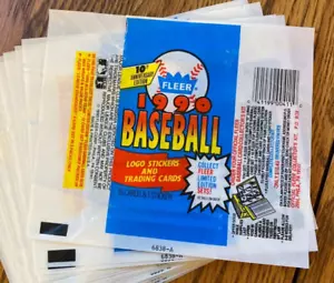 1990 (1) Baseball Fleer Wax Pack Verpackung Vintage KOSTENLOSER VERSAND - Bild 1 von 1