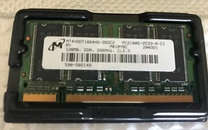 Micron 128MB DDR-266 (PC-2100) MT4VDDT1664HG-265C2 Laptop Memory - Picture 1 of 1