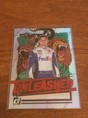 2023 Donruss Unleashed Holographic #6 Denny Hamlin 30/199 - Image 1 of 2