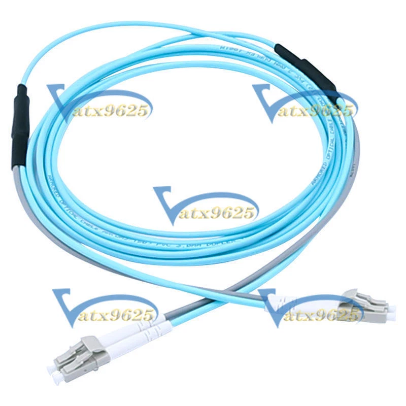 1X Fiber Cable Duplex Fiber Optic Patch Cord Cable 20M Armored LC-LC MM 10G OM3 - Image 1 of 1