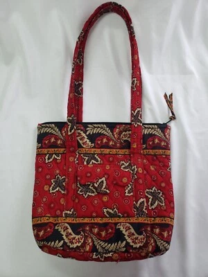Bolso de Hombro Vintage Vera Bradley Rojo Patrón Moneda Hoja de Arce Aldeano Otoño 1999 Foto 1 de 4