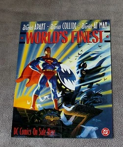 Póster promocional pintado de DC Comics de Superman 1990 Superman Batman Steve Rude en muy buen estado - Imagen 1 de 1
