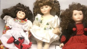 Vintage Porcelain China Doll Collection Set (Lot) 3 in Total. - Picture 1 of 14