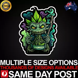 GOBLIN MARIJUANA PLANT Vinyl Car Sticker Decal Laptop Characters Weed Smoke - Picture 1 of 3