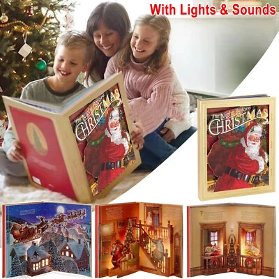 The Night Before Christmas Pop-Up Book with Light & Sound Xmas Santa Toy Gifts - image 1 of 4
