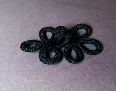 Black Cord Chinese Frog Knot Button Closure - Image 1 of 3