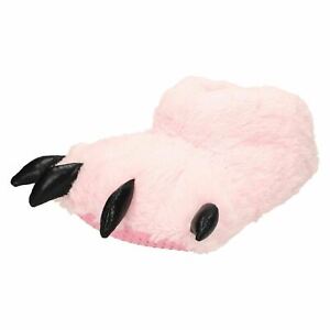 Spot On X2091 Ladies Pink Textile Fun Novelty Claw monster feet Slippers