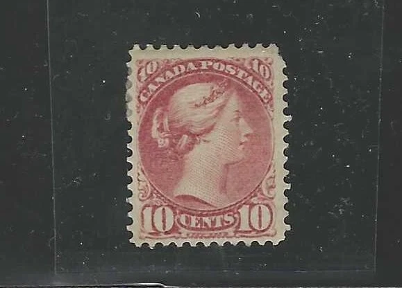 CANADA 1897 TEN CENTS QUEEN VICTORIA PERF 12 BROWN RED SCOTT # 45 MINT HINGED - Image 1 of 2
