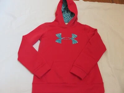 Under Armour Loose Cold Gear Red Hoodie Youth Medium EUC - Imagem 1 de 4