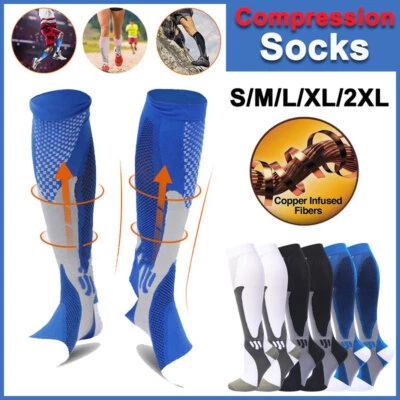 1-2 Parr Kompressionsstrümpfe Kompressionssocken Thrombosestrümpfe Damen Herren - Bild 1 von 4