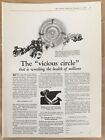 Fleischmann?S Yeast Print Ad 1923 Vintage Illus Retro 20S Art Vicious Circle
