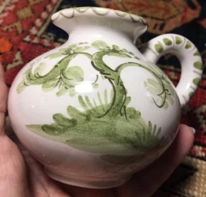 Tiny Vintage German Milk Pitcher, handmade and -painted 3.5" tall charming - Picture 1 of 5