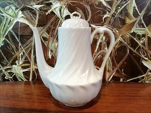 ROYAL LIMOGES France OCEAN WHITE, edle Kaffeekanne, Mokkakanne 0,8 Liter - Picture 1 of 4