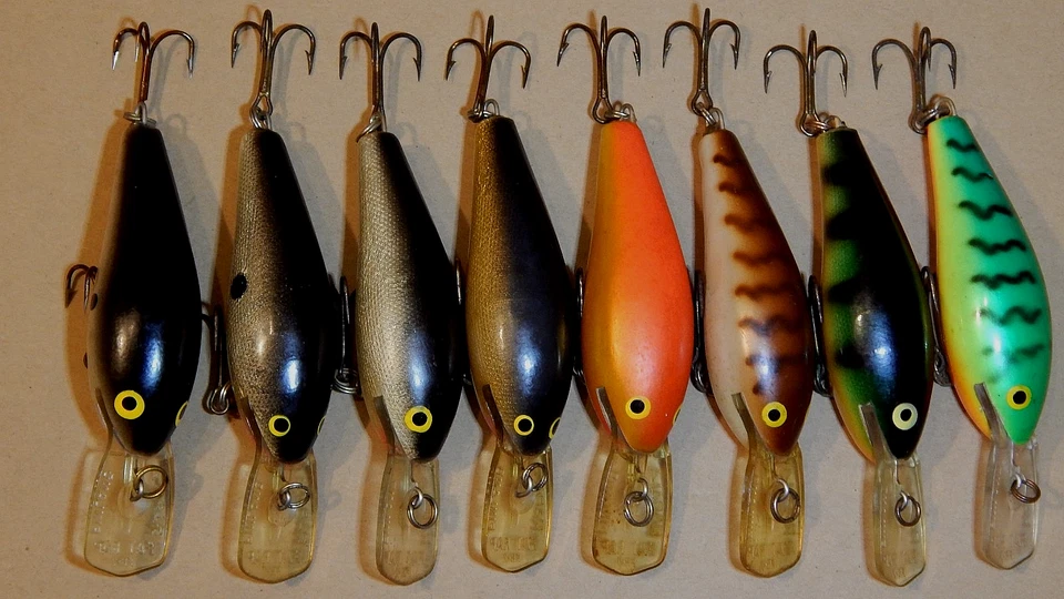 Lote de 8 señuelos Rapala Fat Rap FR07 (14g/7cm) vintage años 90 usados/excelente+ Foto 1 de 4