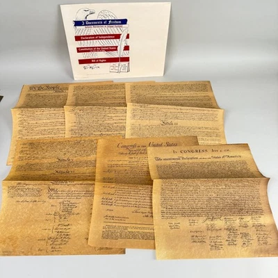 Declaración de Independencia, Declaración de Derechos Documento de Reproducción Auténtico Foto 1 de 4