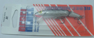 Rebel J5001 2-1/2" flutuador articulado minnow corredor raso 1/8 oz prata/Bk - Imagem 1 de 4