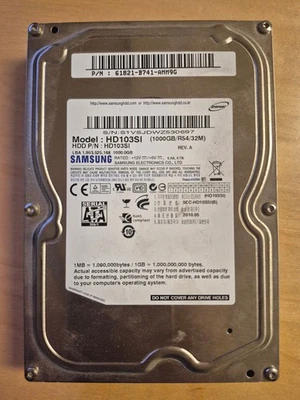 Samsung EcoGreen F2 1TB,Intern,5400RPM,8,89 cm (3,5 Zoll) (HD103SI) S1VSJDWZ5306 - Bild 1 von 2