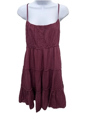 Lucky Brand Soft Cotton/Modal Mauve Boho Tiered Ruffle Sundress Size Small - Image 1 of 4