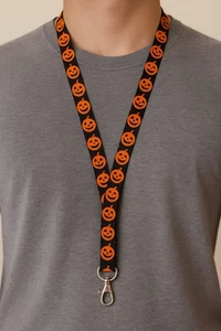 "Cordón facial de calabaza de Halloween con gancho giratorio - 20""" - Imagen 1 de 3