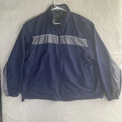 Chaqueta cortavientos Starter para hombre 2XL XXL azul lluvia cremallera completa forrada de malla Foto 1 de 4