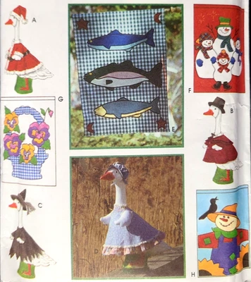 Simplicity 8959 Sewing Pattern Seasonal Flags Lawn Geese Clothing Christmas Fall - Image 1 of 4