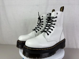Doc Dr. Martens Jadon weiß Leder Plateau Kampfstiefel Größe Herren 9 Damen 10 - Bild 1 von 10