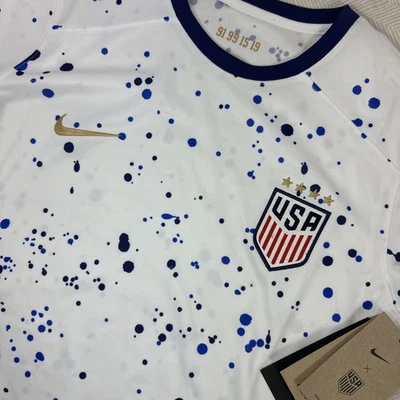 NWT Nike USWNT 2023 Home Soccer Jersey Womens Large USWNT 4 Star DR5578-101 - Image 1 of 4