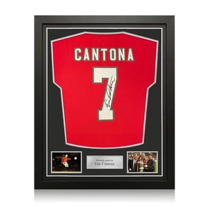 Eric Cantona Signed Manchester United 2022-23 Football Shirt. Standard Frame - Picture 1 of 5