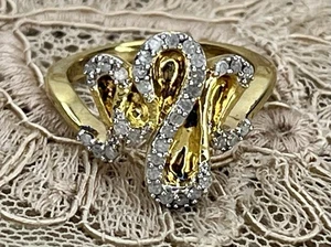 MDJ Michael Drechsler Cocktailring goldfarben über 925 Sterling Diamant Größe 5 - Bild 1 von 10