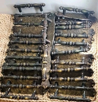 Set Of 24 Vtg 2 Pc Cabinet/Drawer Handles Bronze Style RD 1971 4¼"/ 5½" D219425  - Image 1 of 4