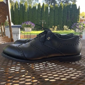 Footjoy Golfschuhe Herren 11 Schwarz Leder Budapester Spikeless Klassiker 55186 - Bild 1 von 17
