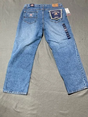 NEW VTG POLO ASSN Men's 36x30 Embroidered Jeans Relaxed Fit Straight Leg Y2K - Image 1 of 4