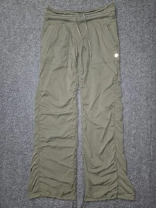 Lululemon Dance Pants Women's 4 Low Rise Green Stretch Ankle Drawstring Active - Picture 1 of 11