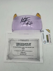 Pittsburgh Steelers Najee Harris Game Used "Autograph" Visor Game Worn COA - Bild 1 von 3