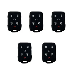 5x Black Silicone Key Cover Case for Chevrolet Tahoe Suburban / Yukon 2014-2017 - Picture 1 of 3