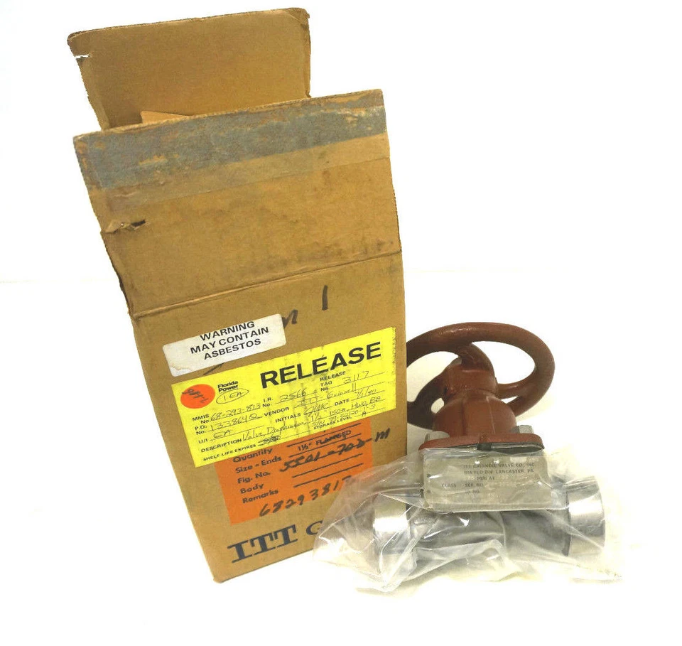 NEW ITT GRINNELL ASTM-A-351-GR.CF8 VALVE ASTMA351CF8 - Image 1 of 4