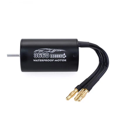Motor impermeable sin sensores 3660 3300KV sin escobillas 3,175 mm para coche de radiocontrol de 1/8 Foto 1 de 4