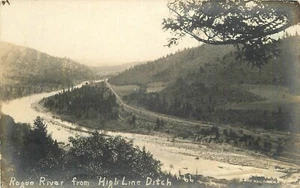 Postal RPPC Oregon Rogue River High Line Ditch 23-5739 - Imagen 1 de 2