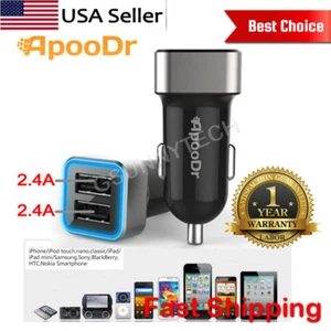 2 -Port 24W 4.8A LED USB Car Charger Adapter for Galaxy Note iPhone Fast Charger - Picture 1 of 5