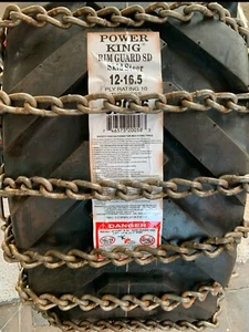 2 NEW *USA* 12-16.5NHS 2 LINK SPACED SNOW ICE MUD TIRE CHAINS SKID STEER TRACTOR - Photo 1 sur 3