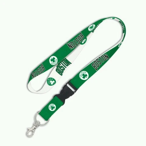 BOSTON CELTICS LANYARD KEY CHAIN W/ DETACHABLE BUCKLE 1" WIDTH 22" LONG Cover