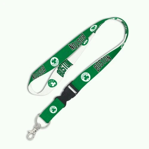BOSTON CELTICS LANYARD KEYCHAIN W/ DETACHABLE BUCKLE 1" WIDTH 22" LONG - Image 1 of 1