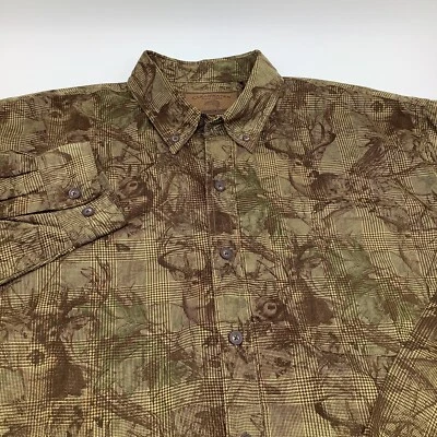 Clearwater Outfitters Mens Long Sleeve Button Up Camo Deer Shirt Size XL - Image 1 of 4