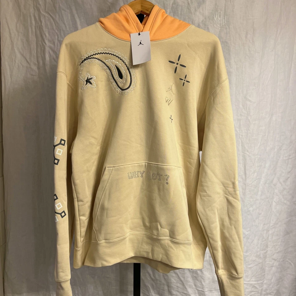 Nike Jordan Westbrook Why Not Paisley Hoodie Sail DO2503-235 - Size L -
